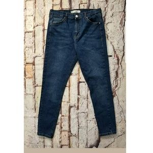 Topshop Moto Jamie High Rise Ankle Skinny Jeans 32